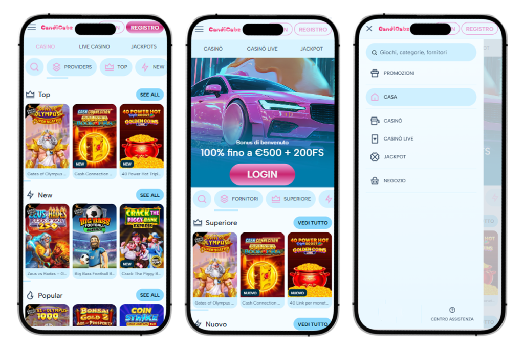Candicabz Casino app