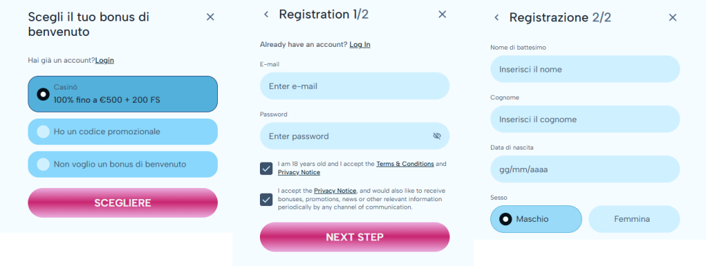 Candicabz Casino registr